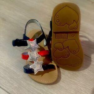 Gymboree Patriotic Red White and Blue Sandals